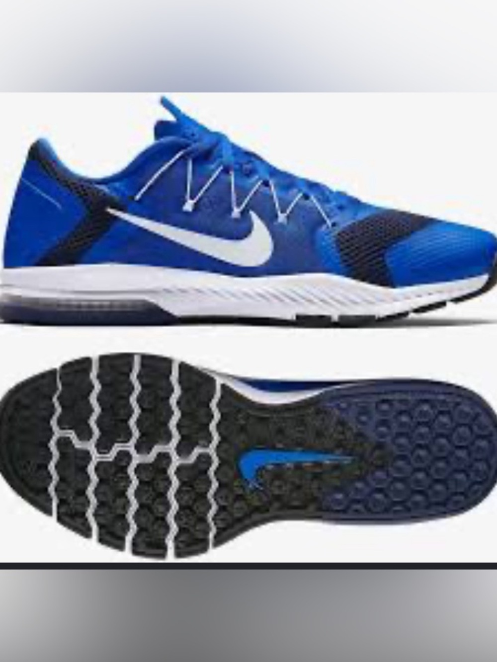 Nike zoom train complete training running shoe blue 10 athletic running jogging